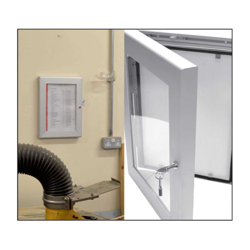 20" x 30" Lockable Poster Frame - Silver Aluminium