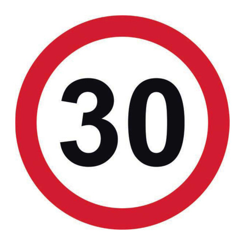 30mph Road Sign (w/o channel)