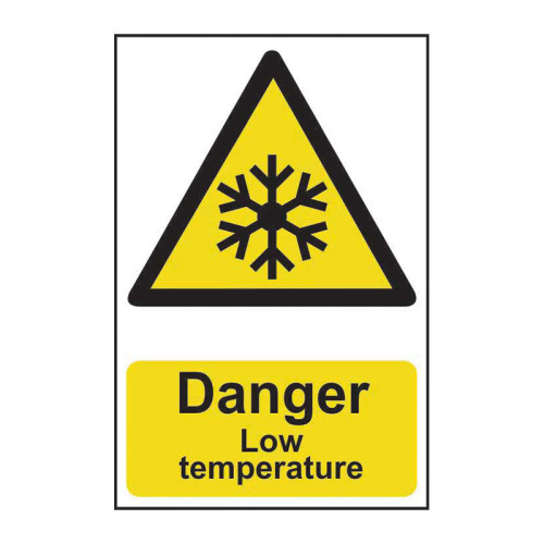 Danger Low temperature - Self Adhesive PP (200 x 300mm)