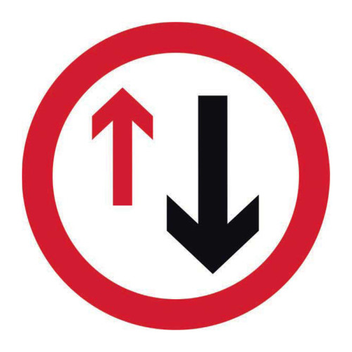 Give Way Oncoming Traffic (with channel)