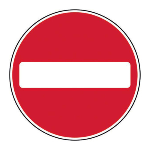 No Entry Road Sign (with channel)