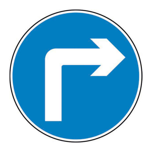 Right Turn Road Sign (with channel)
