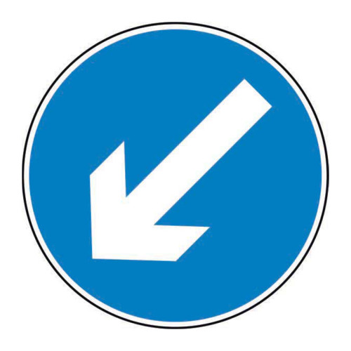 Down/Left Arrow Road Sign (with channel)
