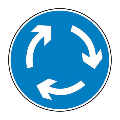 Roundabout Road Sign (w/o channel)
