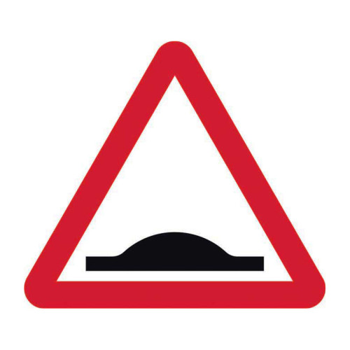 'Speed Bumps Road' Sign, Aluminium Composite with channel (600mm tri.)