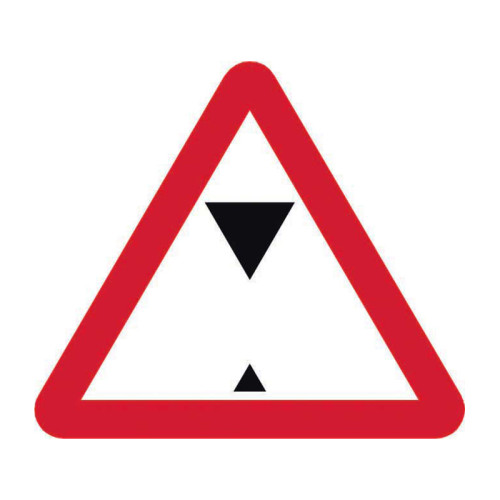 'Height Restriction Road' Sign, Aluminium Composite with channel (600mm tri.)