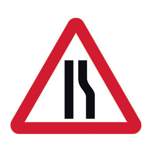 Road Narrows Right Road (w/o channel)