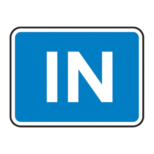 'IN Road' Sign, Aluminium Composite with channel (600mm x 450mm)