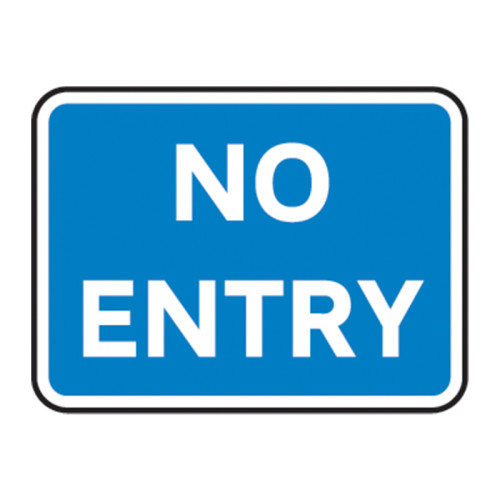 'NO ENTRY Road' Sign, Aluminium Composite with channel (600mm x 450mm)