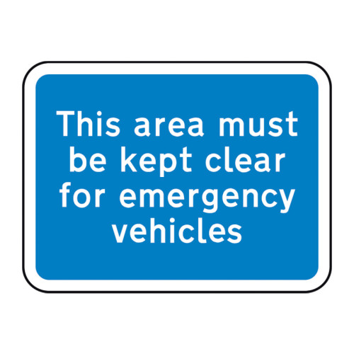 Area kept clear Road Sign (with channel)