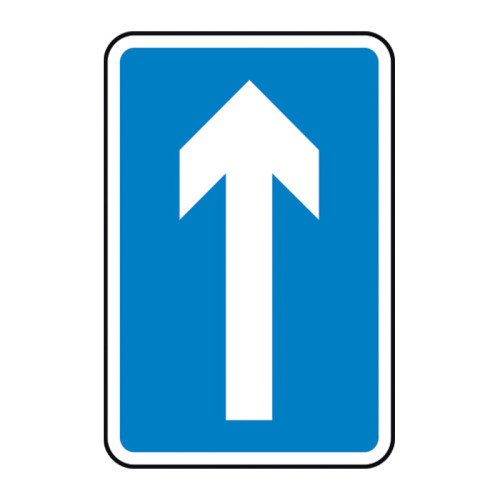 'Arrow Vertical Road' Sign, Aluminium Composite with channel (300mm x 450mm)