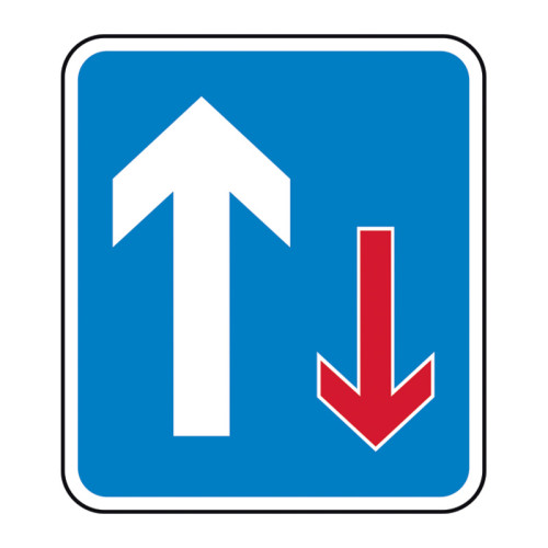 Give way oncoming traffic (w/o channel)