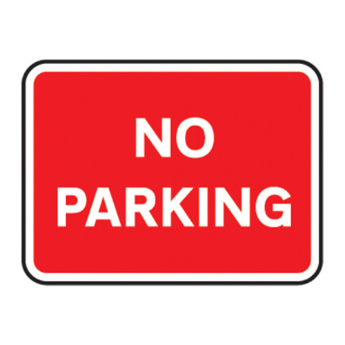 'No Parking' Road Sign, Aluminium Composite without channel (600mm x 450mm)