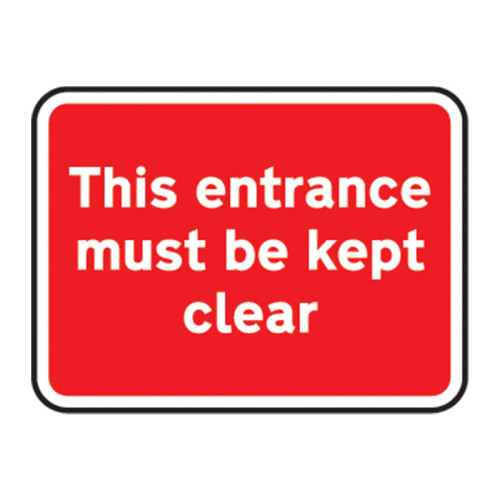 This entance must be kept clear (w/o channel)