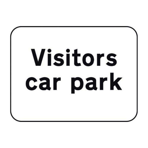 'Visitors Car Park' Road Sign, Aluminium Composite without channel (600mm x 450mm)