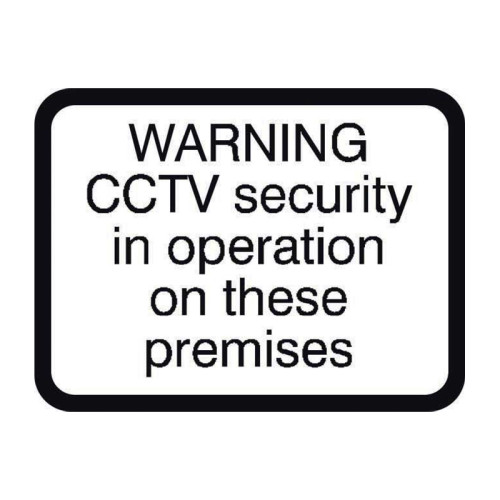 CCTV security in operation Road Sign (w channel)