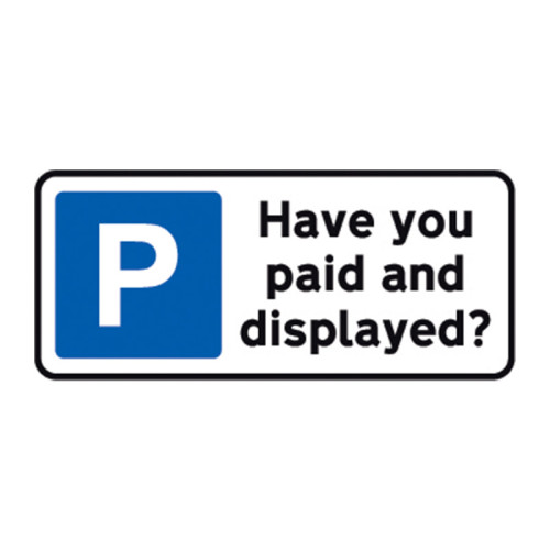 Have you paid and displayed (with channel)