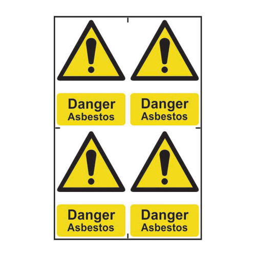 Danger Asbestos - Self Adhesive PP (200 x 300mm)
