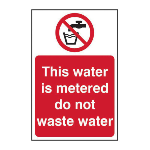 This water is metered do not... 1.2mm Recyclable PP (200 x 300mm)