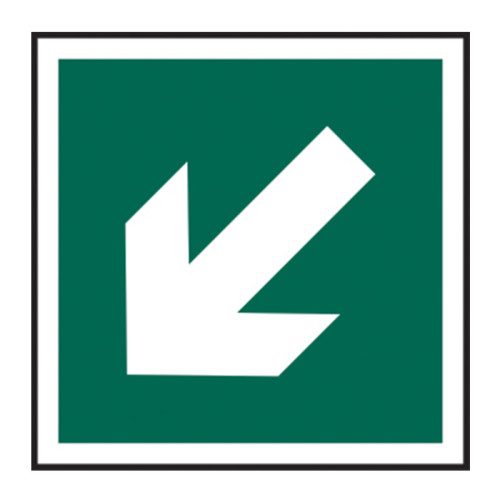 'Diagonal Arrow Symbol' Sign, Self-Adhesive Vinyl (125mm x 125mm)