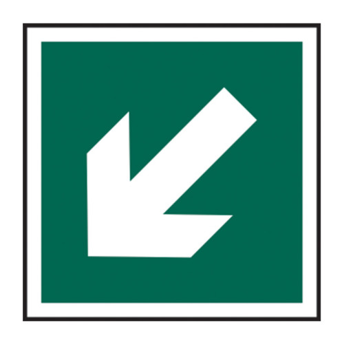'Diagonal Arrow Symbol' Sign, Self-Adhesive Vinyl (150mm x 150mm)