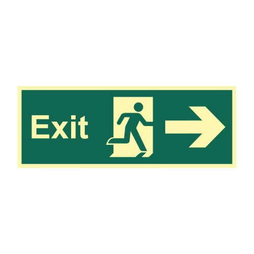 Exit Arrow Right - PHO (400 x 150mm) 13369