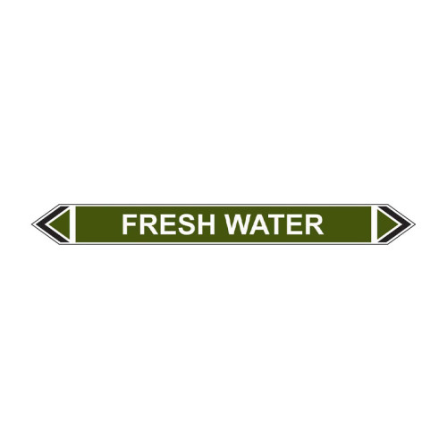 'Fresh Water' Flow Marker Self-Adhesive Polypropylene, 5 Pack (384mm x 40mm)