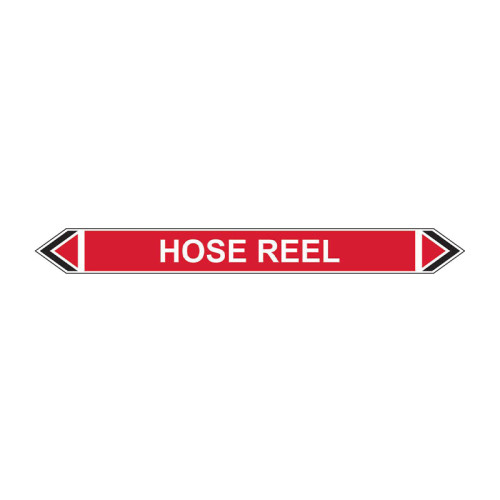 'Hose Reel' Flow Marker, Self-Adhesive Polypropylene, 5 Pack (384mm x 40mm)
