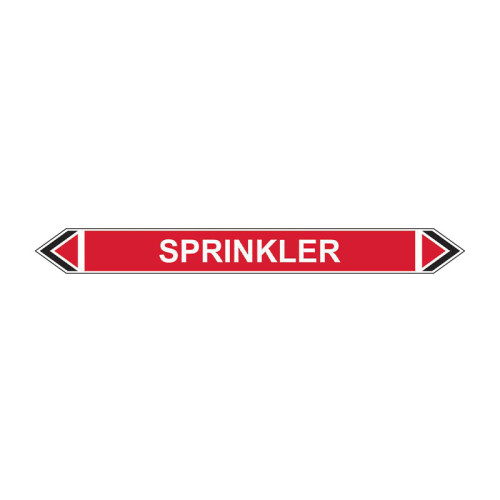 'Sprinkler' Flow Marker, Self-Adhesive Polypropylene, 5 Pack (384mm x 40mm)