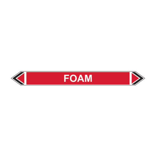 'Foam' Flow Marker, Self-Adhesive Polypropylene, 5 Pack (384mm x 40mm)