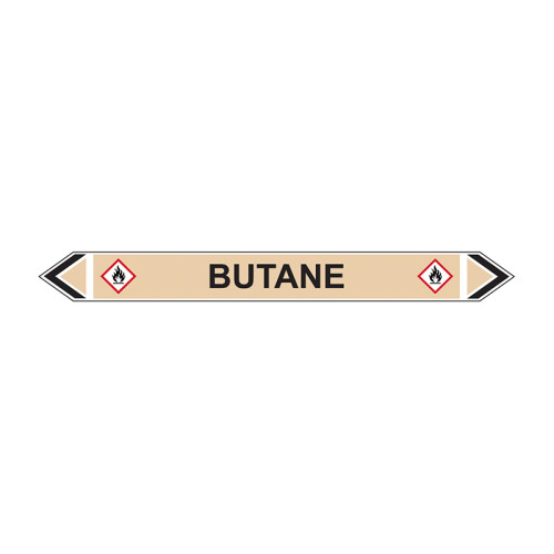 'Butane' Flow Marker, Self-Adhesive Polypropylene, 5 Pack (384mm x 40mm)