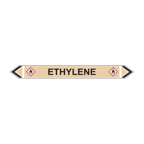 'Ethylene' Flow Marker, Self-Adhesive Polypropylene, 5 Pack (384mm x 40mm)