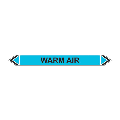 'Warm Air' Flow Marker, Self-Adhesive Polypropylene, 5 Pack (384mm x 40mm)