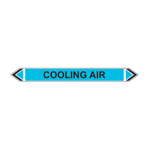 'Cooling Air' Flow Marker, Self-Adhesive Polypropylene, 5 Pack (384mm x 40mm)