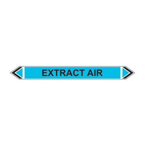 'Extract Air' Flow Marker, Self-Adhesive Polypropylene, 5 Pack (384mm x 40mm)