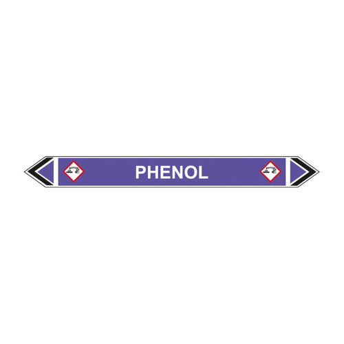'Phenol' Flow Marker, Self-Adhesive Polypropylene, 5 Pack (384mm x 40mm)