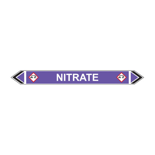 'Nitrate' Flow Marker, Self-Adhesive Polypropylene, 5 Pack (384mm x 40mm)