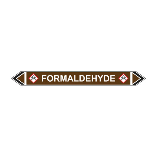 'Formaldehyde' Flow Marker, Self-Adhesive Polypropylene, 5 Pack (384mm x 40mm)