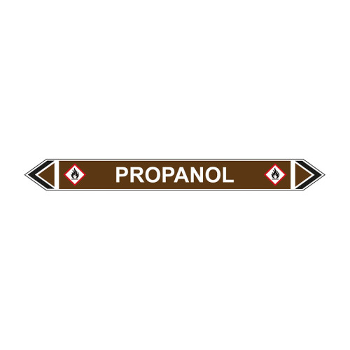 'Propanol' Flow Marker, Self-Adhesive Polypropylene, 5 Pack (384mm x 40mm)