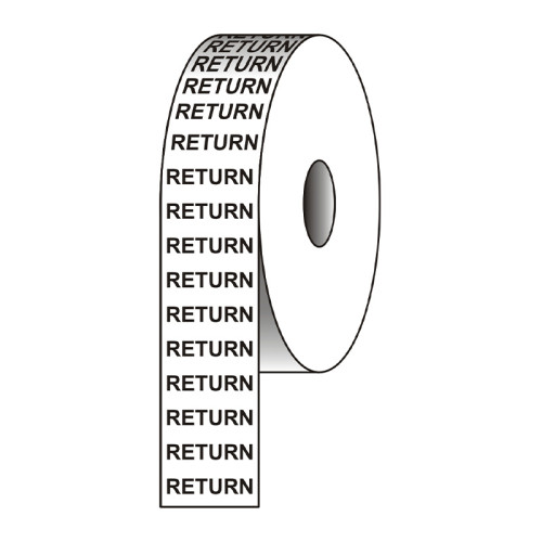 'RETURN' Pipeline Tape, Self-Adhesive Vinyl, Roll (50mm x 33m)