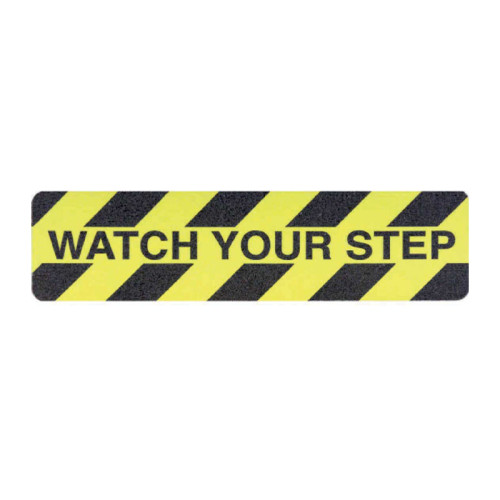 'Watch Your Step' Non-Slip Floor Treads (150mm x 609mm)