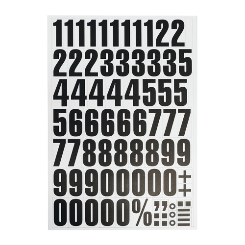 Magnetic Number Set - 17mm - White