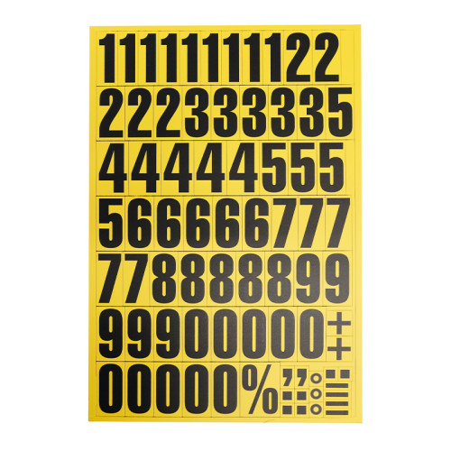 Magnetic Number Set - 39mm - Yellow