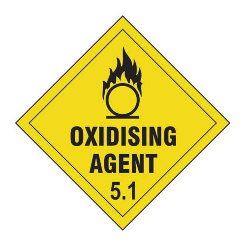 'Oxidising Agent 5.1' Label, Self-Adhesive Vinyl, (200mm x 200mm)