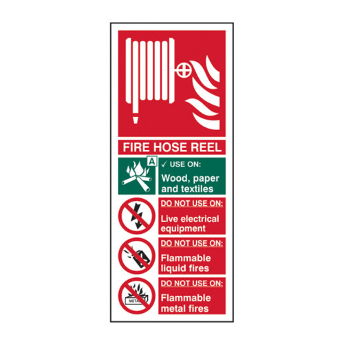 Fire hose reel - Self Adhesive PP (75 x 200mm)