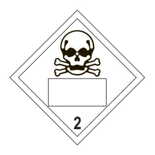 'Skull 2 Symbol' Placard, Self-Adhesive Vinyl, (250mm x 250mm)