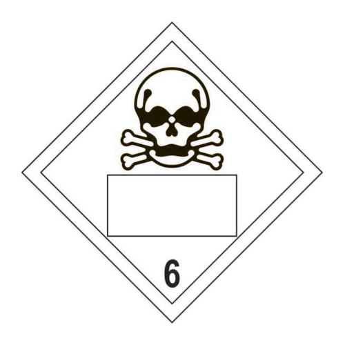 'Skull 6 Symbol' Placard, Self-Adhesive Vinyl, (250mm x 250mm)