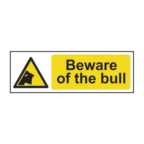 Beware of the bull 1.2mm Recyclable PP (300 x 100mm)