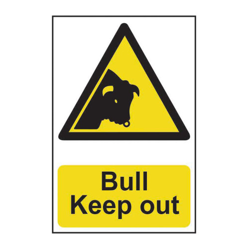 'Bull Keep Out' Sign, Self-Adhesive Vinyl (200mm x 300mm)