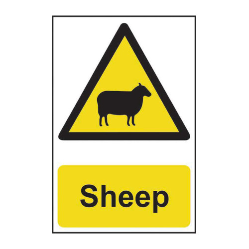 'Sheep' Sign, Lightweight Corrugated Plastic (200mm x 300mm)